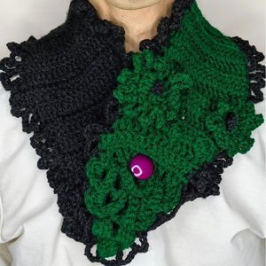 Ruffle Scarf Shawl Cowl Regency Edwardian Antique Renaissance